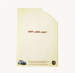 Реклама автомобиля на съедобной бумаге
