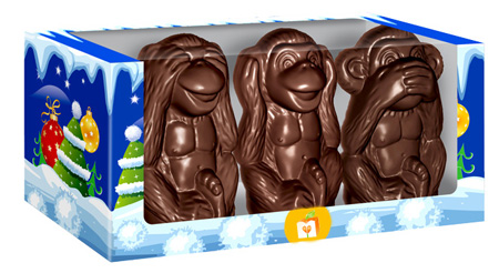Шоколадные обезьянки 3 по 100 г