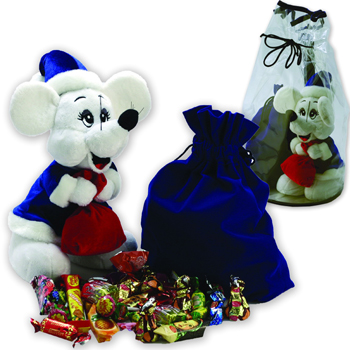 Детские новогодние подарки – наборы конфет в различных упаковках